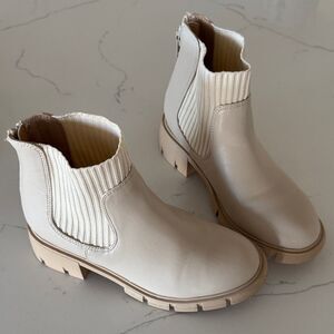 Stylish Cream Kids Ankle Boots